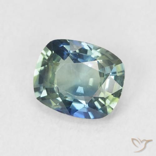 Safira Cerceta Natural 0.84ct, Almofada, VVS