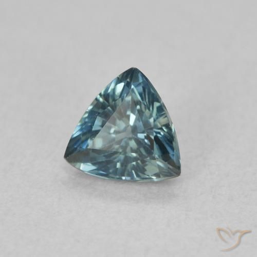 Safira Cerceta Natural 0.54ct, Trilhão, VVS