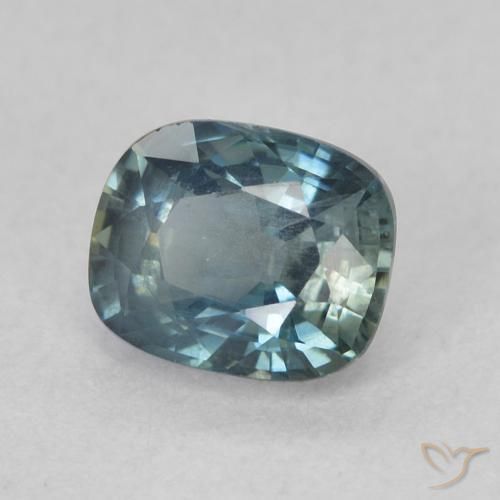 Safira Cerceta Natural 0.91ct, Almofada, VS