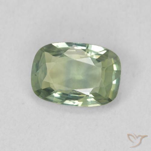 Safira Azul-esverdeado Natural 0.92ct, Almofada, VVS