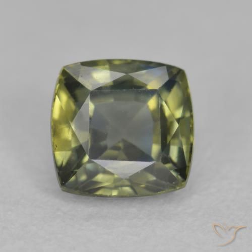 0.69ct Natural Azul-esverdeado Safira, Almofada, VVS-VS