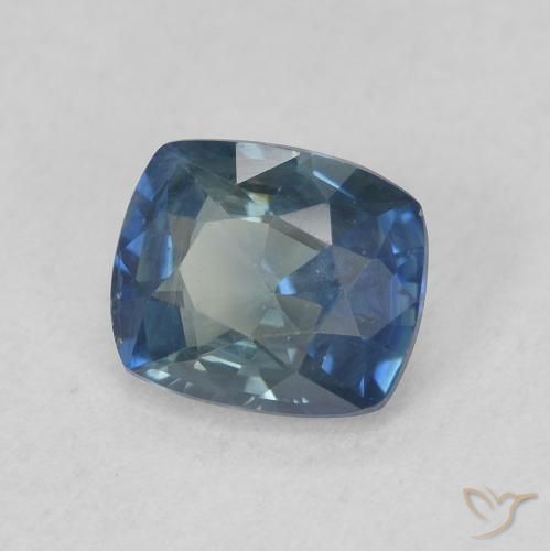 Safira Cerceta Natural 0.97ct, Almofada, VVS
