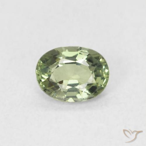 0.42ct Natural Verde acinzentado Safira, oval, VVS