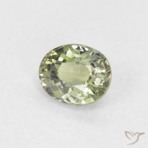 Safira Luz verde Natural 0.52ct, oval, VVS