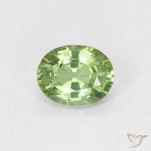 0.48ct Natural Verde médio Safira, oval, VVS