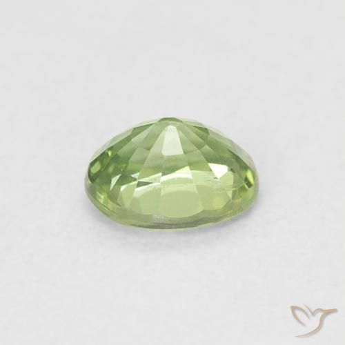 Safira Verde médio Natural 0.48ct, oval, VVS