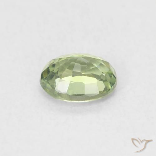Safira Verde médio Natural 0.45ct, oval, VVS