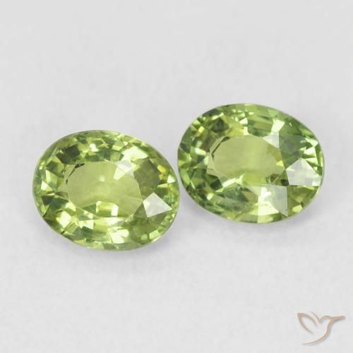 0.80ctw Natural Verde Floresta Claro Safira, oval, VS