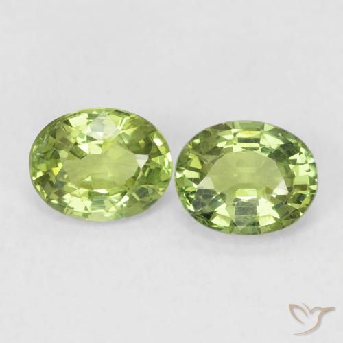 Pedras preciosas de Safira Verde Floresta Claro natural de 0.80 ct, oval, VS