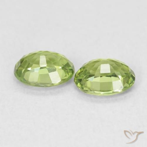 Pedras preciosas de Safira Verde Floresta Claro natural de 0.80 ct, oval, VS