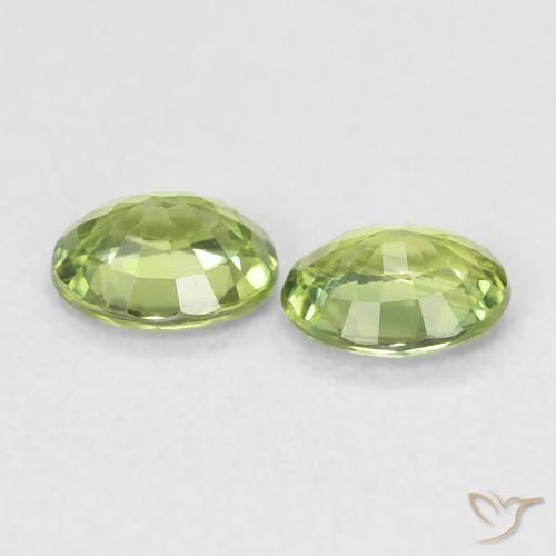 Pedras preciosas de Safira Verde Floresta Claro natural de 0.75 ct, oval, VS
