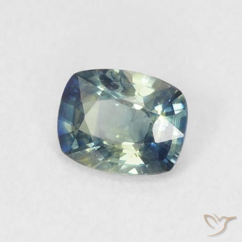 Safira Cerceta Natural 0.59ct, Almofada, VVS-VS