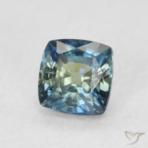 Safira Cerceta Natural 0.55ct, Almofada, VVS-VS