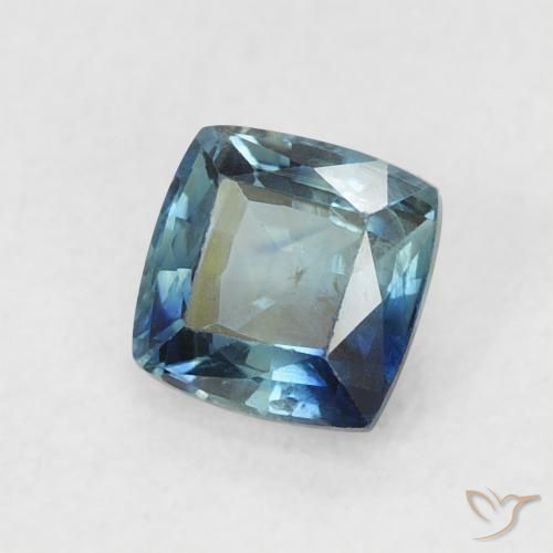 Safira Azul marinho profundo Natural 0.54ct, Almofada, VS