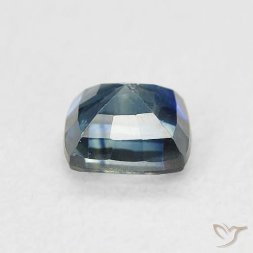 Safira Azul marinho profundo Natural 0.54ct, Almofada, VS