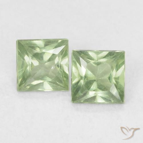 0.35ctw Natural Verde floresta Safira, Quadrado, VS