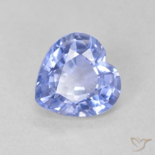 Safira Pastel Azul Natural 0.70ct, Coração, VS