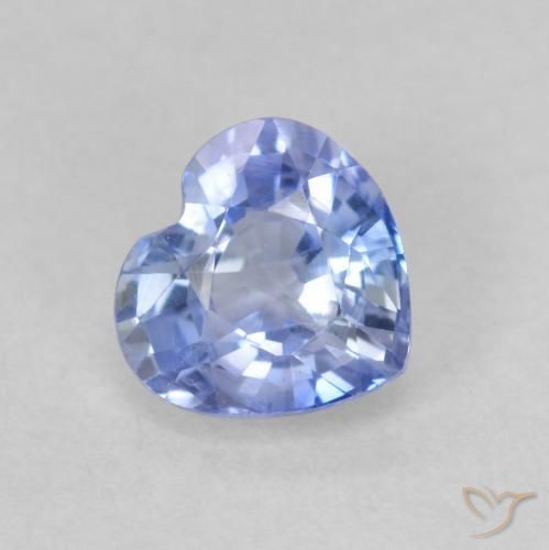 Safira Pastel Azul Natural 0.76ct, Coração, VS