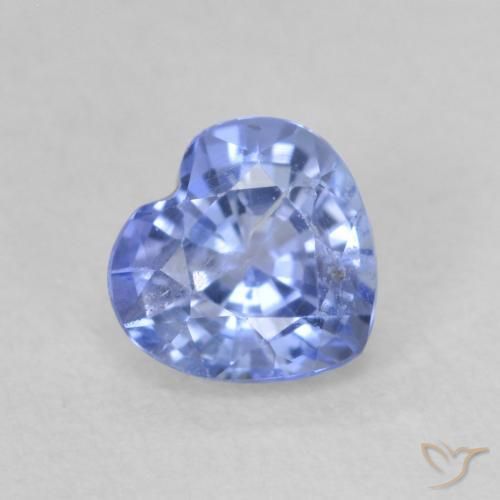 Safira Pastel Azul Natural 0.80ct, Coração, VS