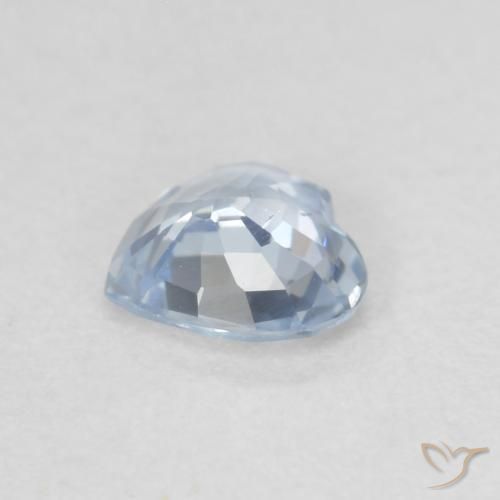 Safira Azul claro Natural 0.51ct, Coração, VS