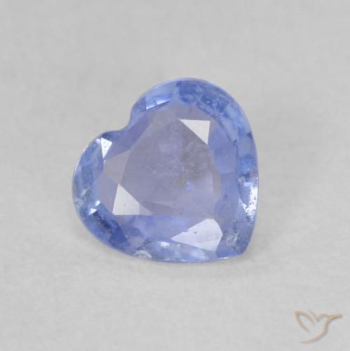 0.51ct Natural Azul arroxeado Safira, Coração, VS