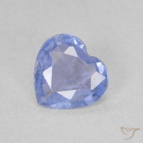 Safira Azul arroxeado Natural 0.51ct, Coração, VS