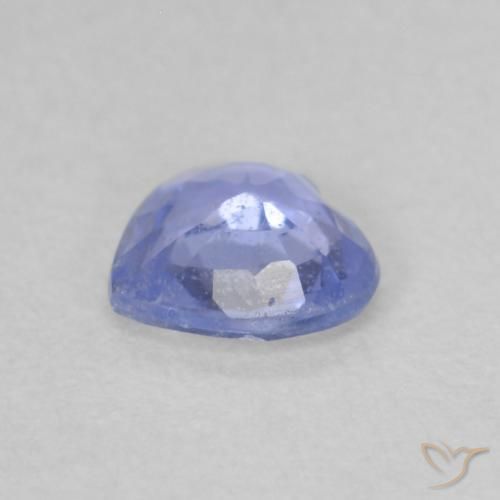 Safira Azul arroxeado Natural 0.51ct, Coração, VS