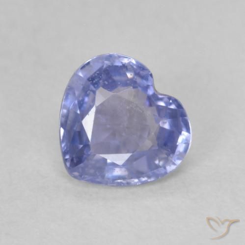 0.68ct Natural Azul prateado Safira, Coração, VS