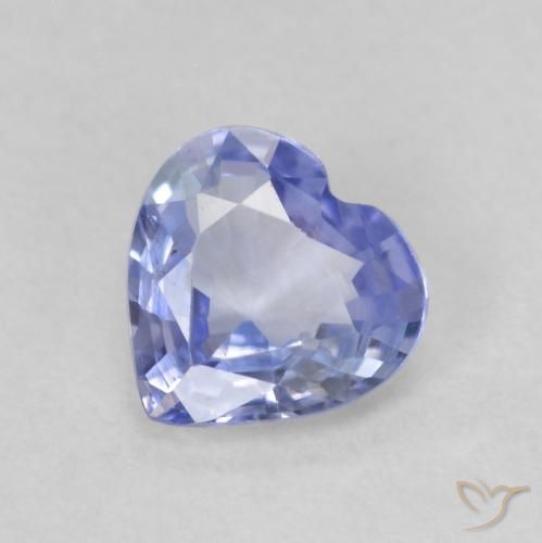 0.65ct Natural Azul claro Safira, Coração, VS