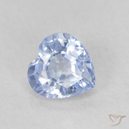 Safira Pastel Azul Natural 0.58ct, Coração, VS