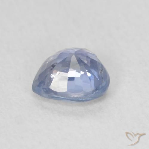 Safira Azul púrpura claro Natural 0.52ct, Coração, VS