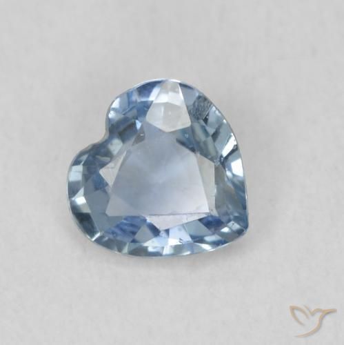 Safira Cerceta Natural 0.52ct, Coração, VS