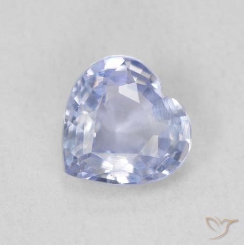 Safira Violeta Azul Natural 0.59ct, Coração, VS