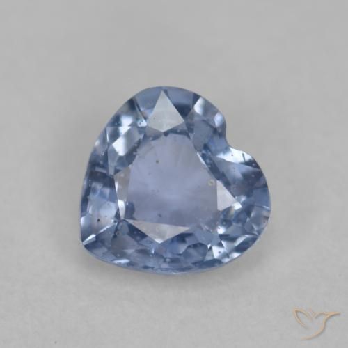 0.50ct Natural Azul Safira, Coração, VS