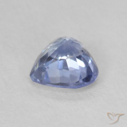 Safira Azul claro Natural 0.69ct, Coração, VS