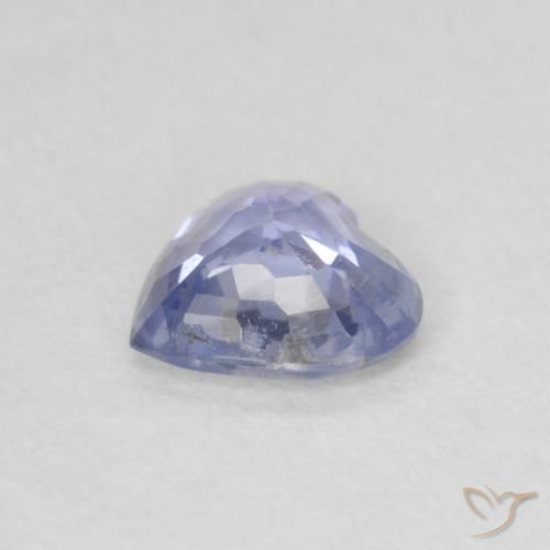 Safira Azul claro Natural 0.51ct, Coração, VS