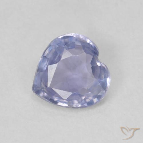 0.48ct Natural Azul claro Safira, Coração, VS