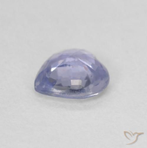 Safira Azul claro Natural 0.48ct, Coração, VS