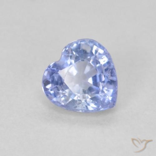 Safira Pastel Azul Natural 0.56ct, Coração, VS