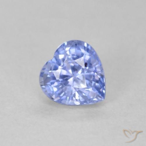 0.62ct Natural Azul claro Safira, Coração, VS