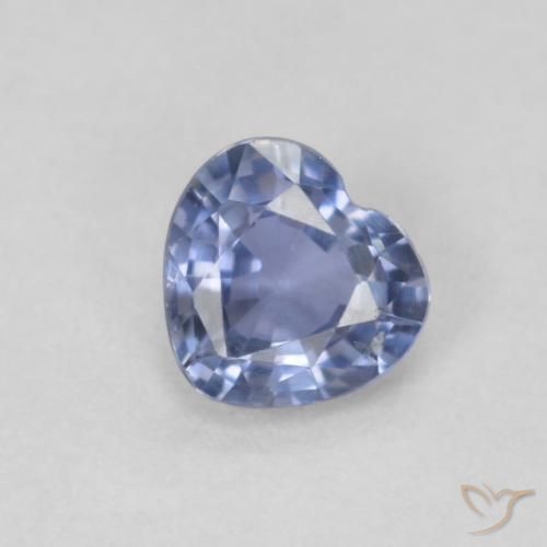 0.48ct Natural Azul claro Safira, Coração, VS