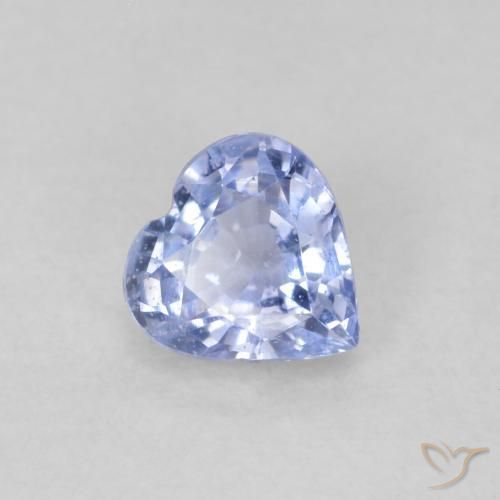 0.47ct Natural Azul claro Safira, Coração, VS