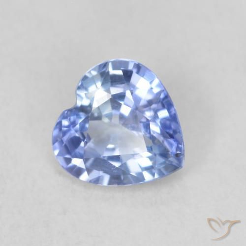 Safira Pastel Azul Natural 0.56ct, Coração, VVS-VS