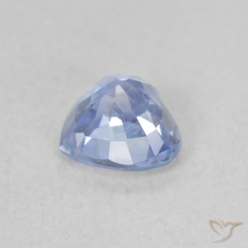 Safira Pastel Azul Natural 0.54ct, Coração, VVS-VS