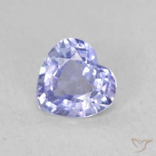 Safira Azul claro Natural 0.50ct, Coração, VVS-VS