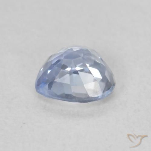 Safira Branco azulado Natural 0.56ct, Coração, VVS-VS