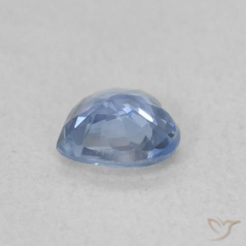 Safira Azul claro Natural 0.43ct, Coração, VVS-VS
