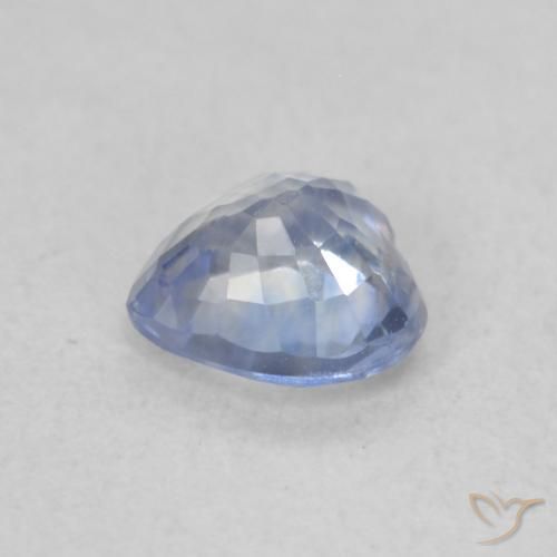 Safira Azul claro Natural 0.58ct, Coração, VVS-VS