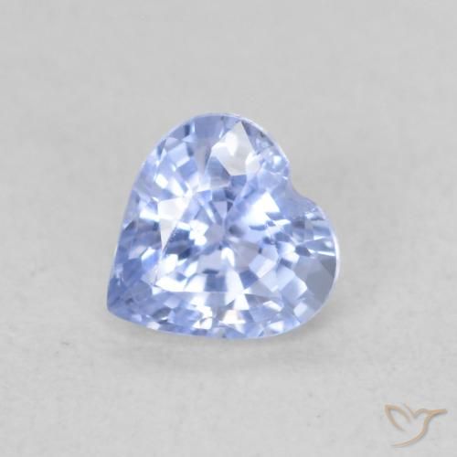 0.49ct Natural Pastel Azul Safira, Coração, VVS-VS, Photo A