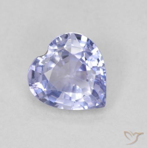 0.63ct Natural Bebê azul Safira, Coração, VS